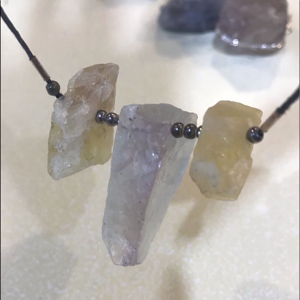 Hand made crystal necklace. Made by hand.